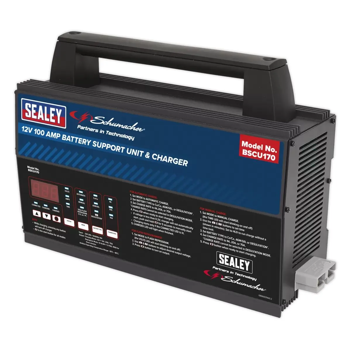Sealey BSCU170 12V Schumacher Battery Support Unit Charger