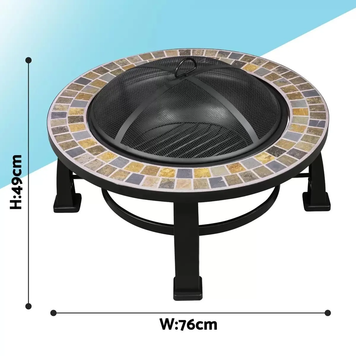 Sealey DG111 Dellonda 30 Deluxe Traditional Style Fire Pit/Fireplace/Outdoor Heater