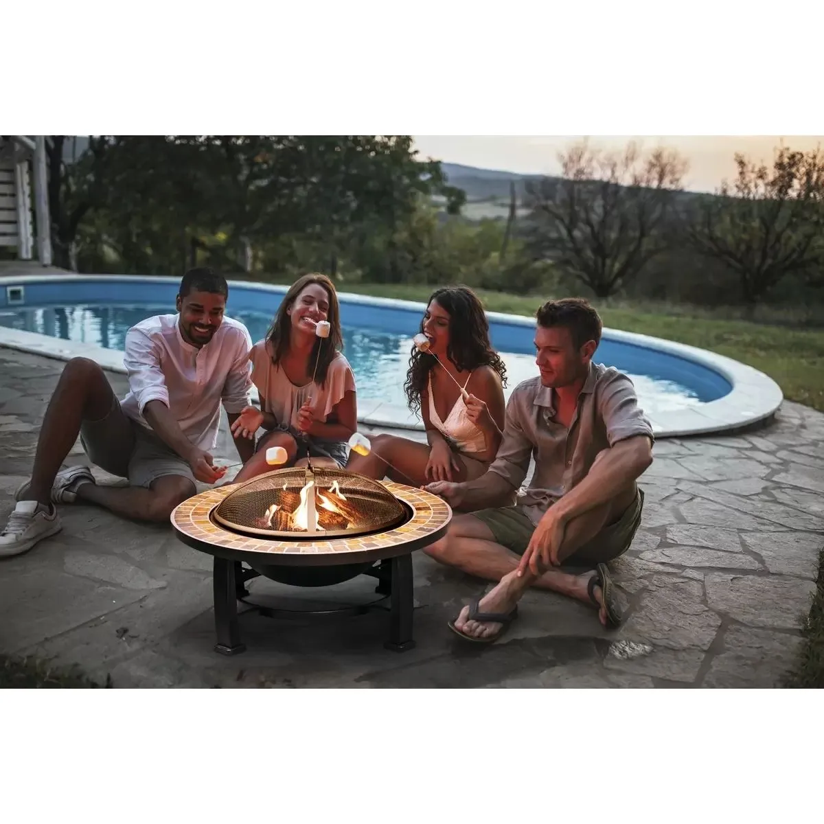 Sealey DG111 Dellonda 30 Deluxe Traditional Style Fire Pit/Fireplace/Outdoor Heater