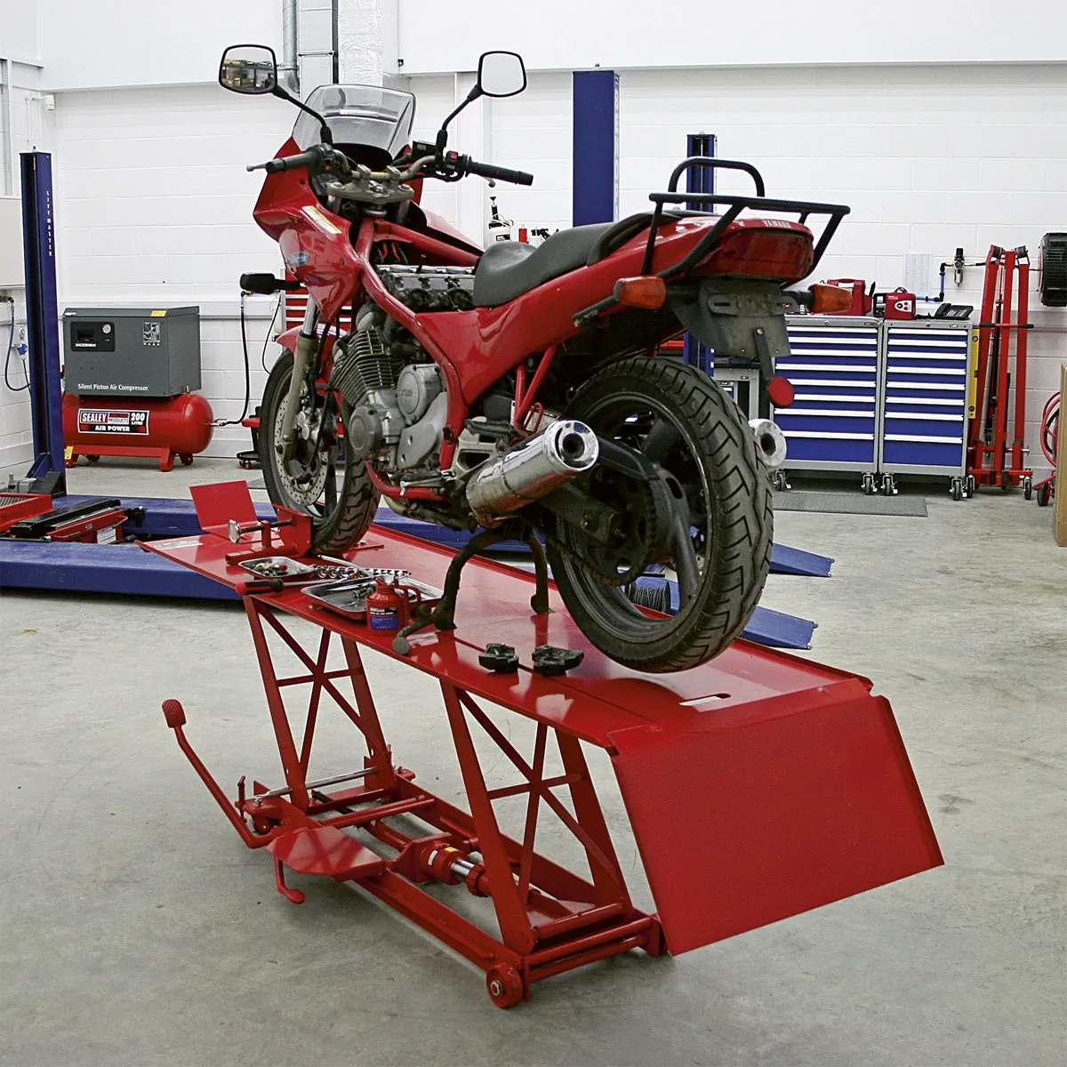 Sealey MC401 Hydraulic Motorcycle Motorbike Lift Ramp 454kg Capacity