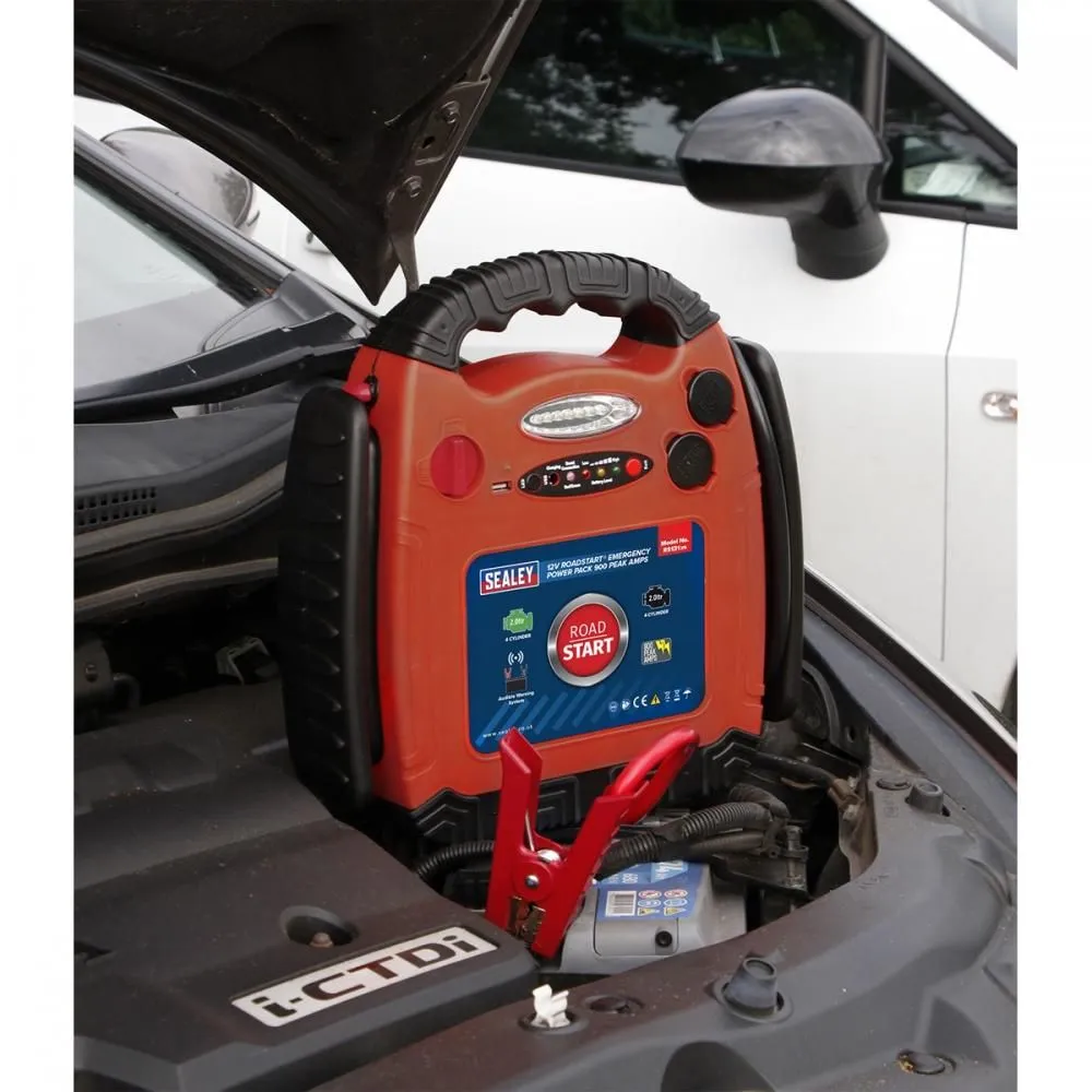 Sealey RS131 RoadStart Emergency Power Pack 12V 750 Peak Amps