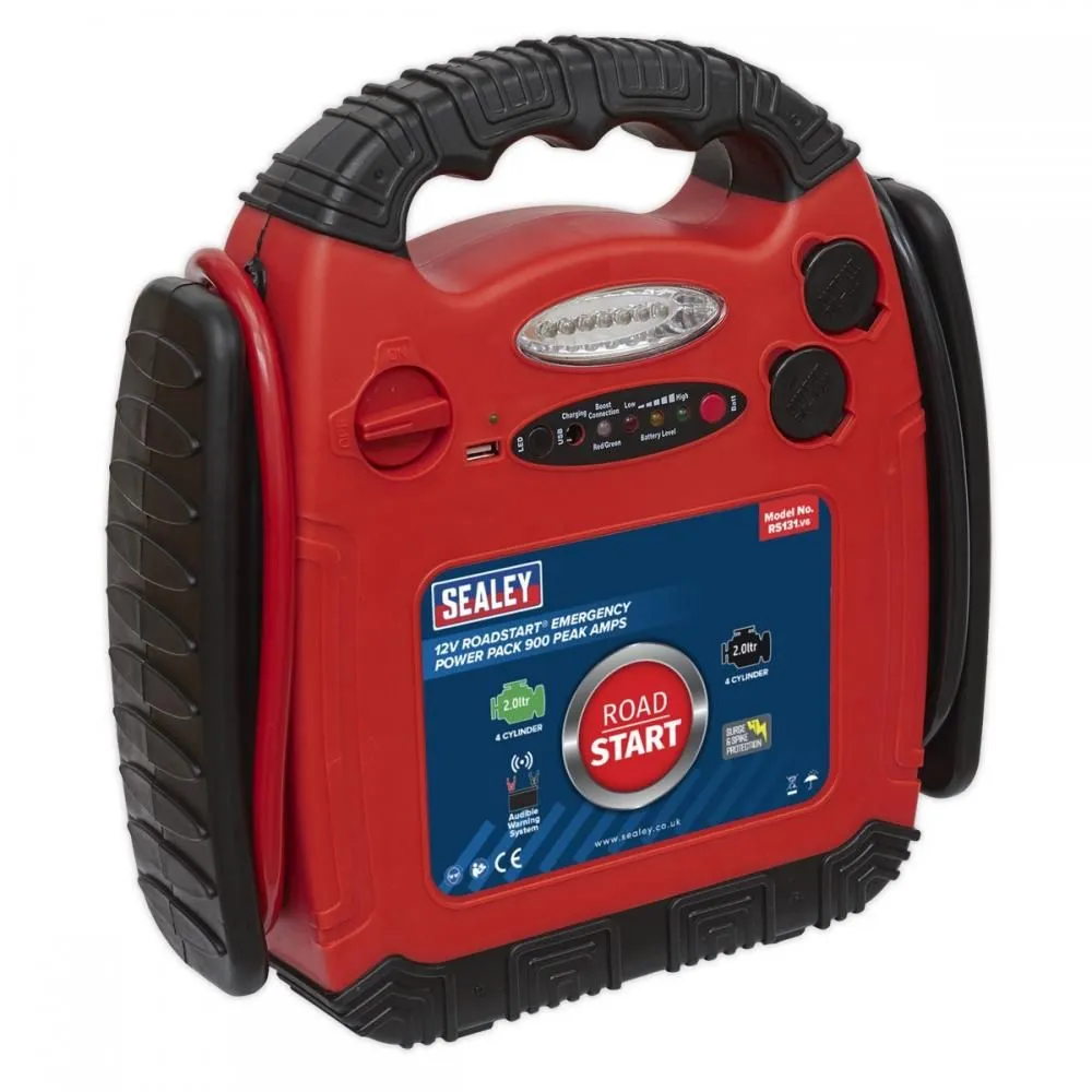 Sealey RS131 RoadStart Emergency Power Pack 12V 750 Peak Amps