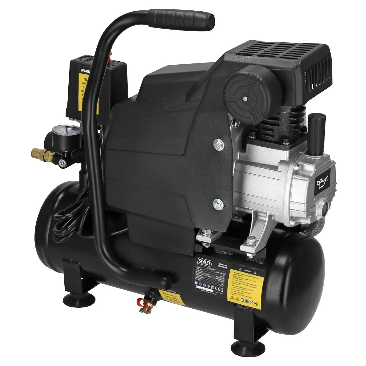 Sealey SAC0620A 6L Direct Drive Air Compressor 230V/13A Compact. Powerful & Reliable for Workshops