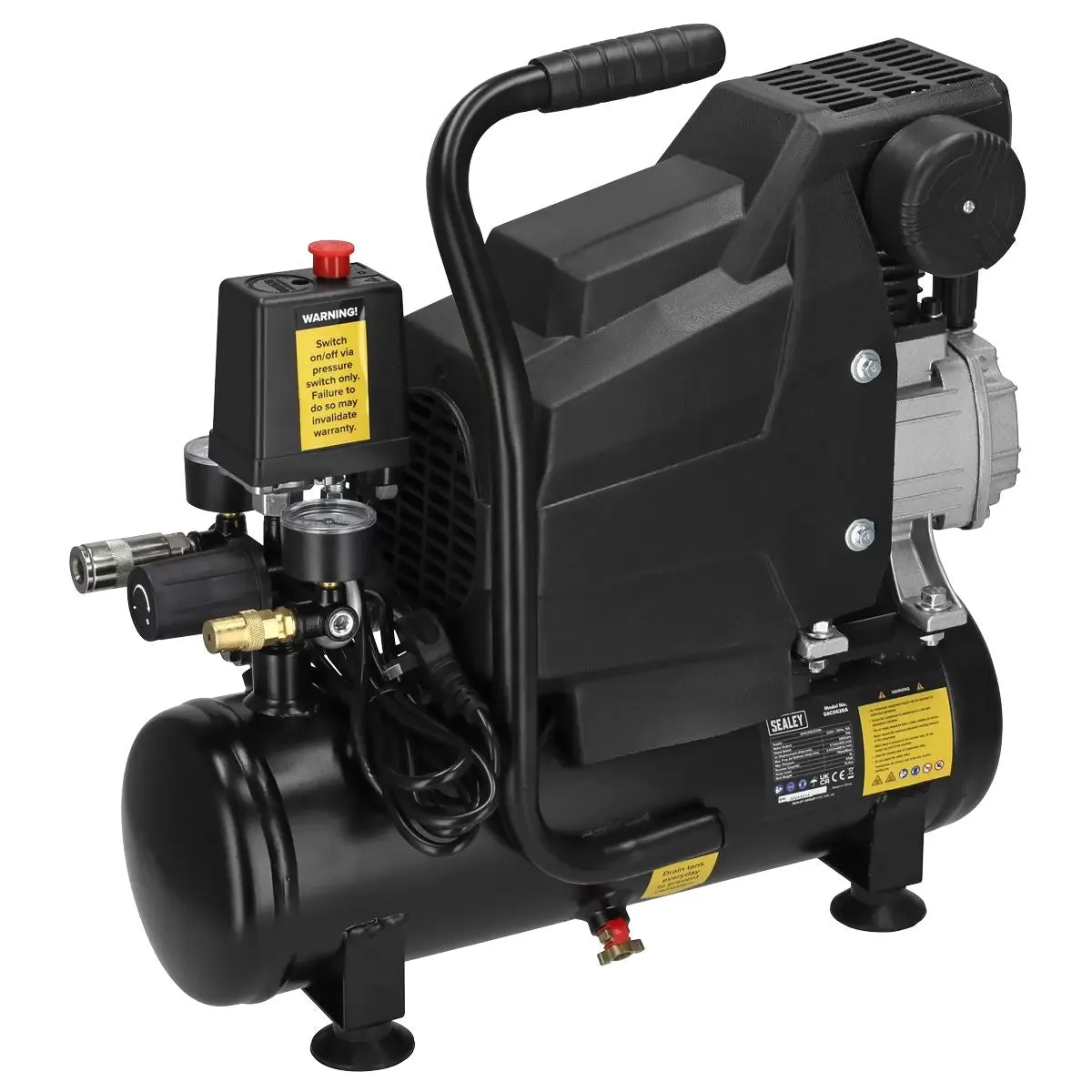 Sealey SAC0620A 6L Direct Drive Air Compressor 230V/13A Compact. Powerful & Reliable for Workshops