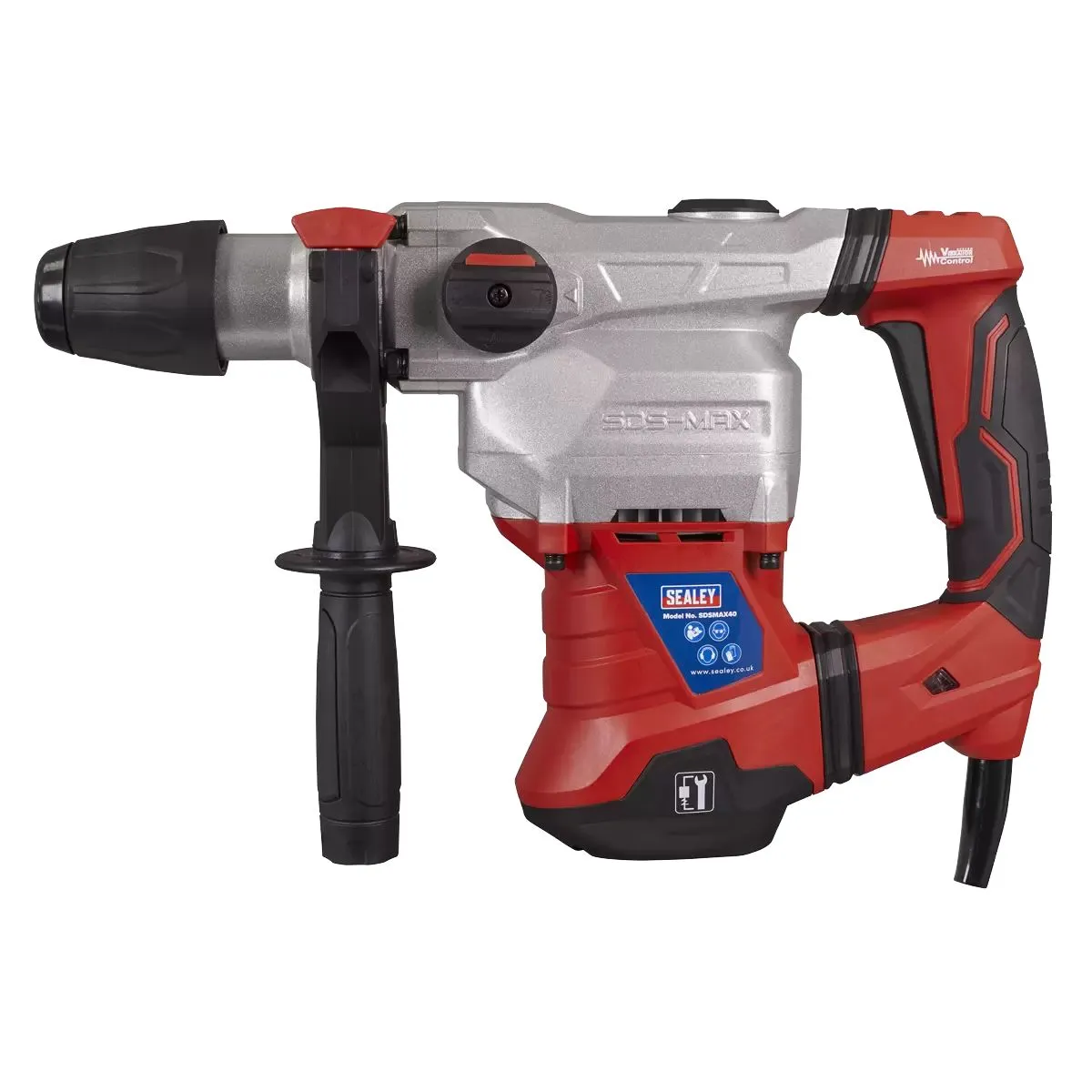 Sealey SDSMAX40 40mm SDS-MAX Rotary Hammer Drill 1500W/230V