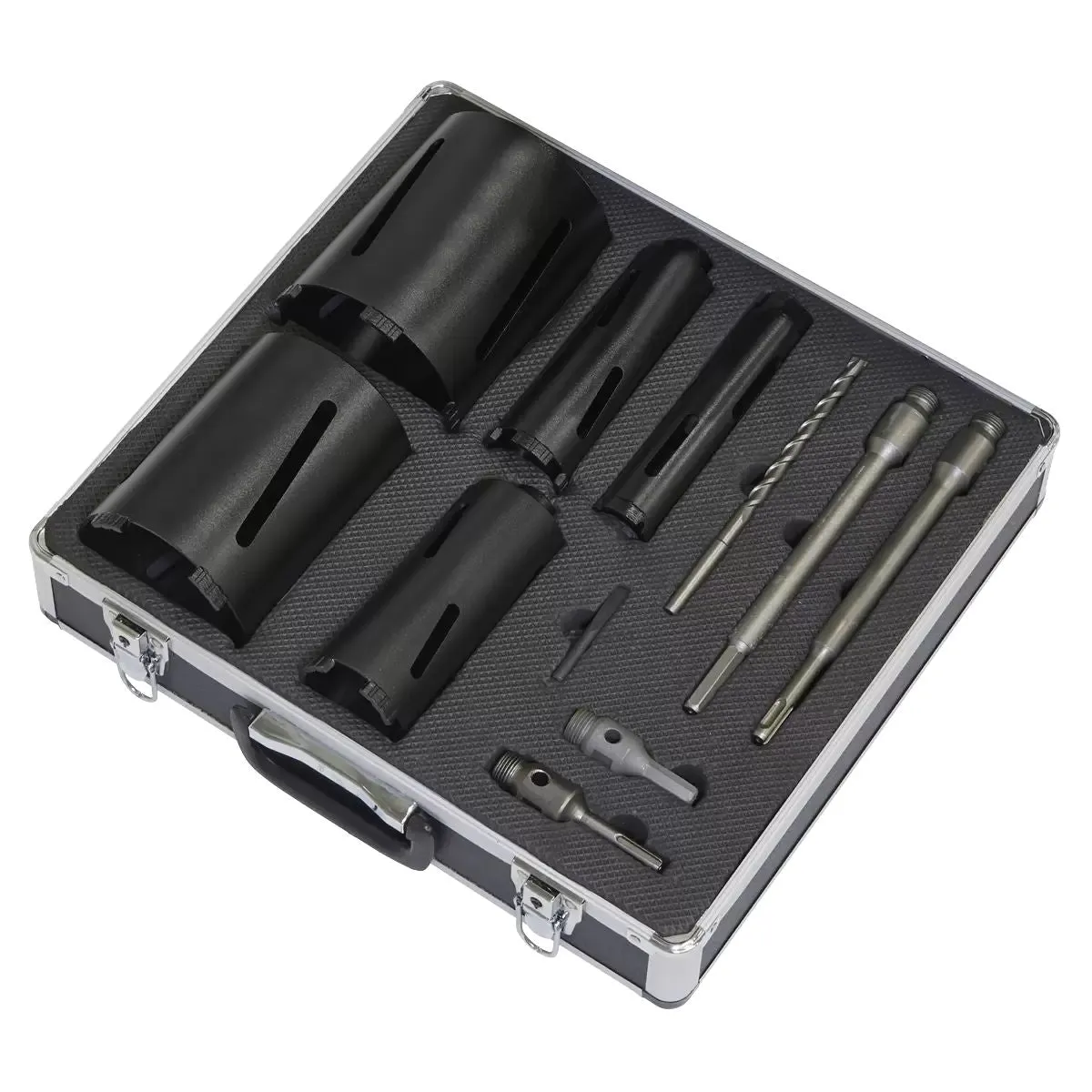 Sealey WDCKIT5 Diamond 5 Core Kit (38. 52. 65. 117. 127mm Cores with Adaptors)