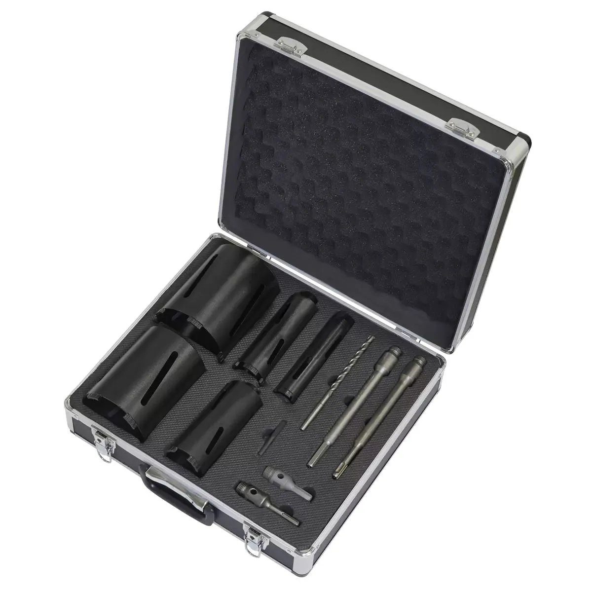 Sealey WDCKIT5 Diamond 5 Core Kit (38. 52. 65. 117. 127mm Cores with Adaptors)