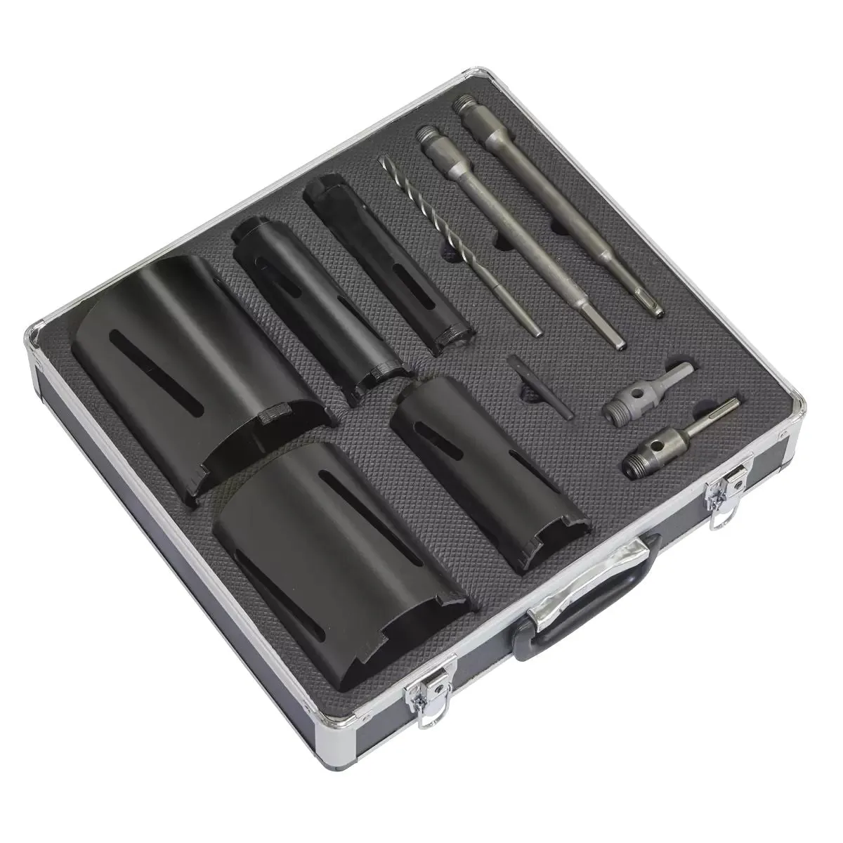 Sealey WDCKIT5 Diamond 5 Core Kit (38. 52. 65. 117. 127mm Cores with Adaptors)