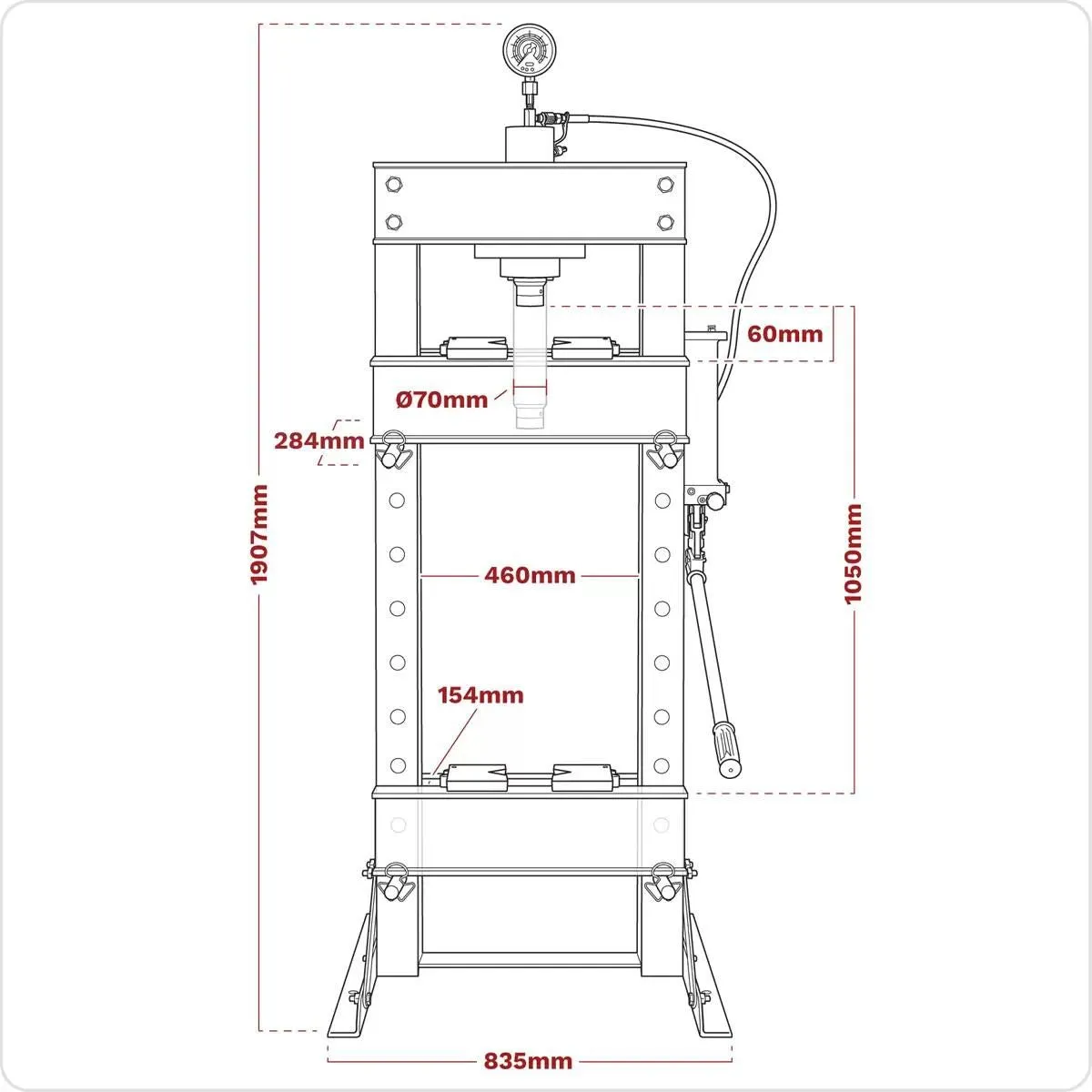 Sealey YK30XF Hydraulic Press 30tonne Floor Type